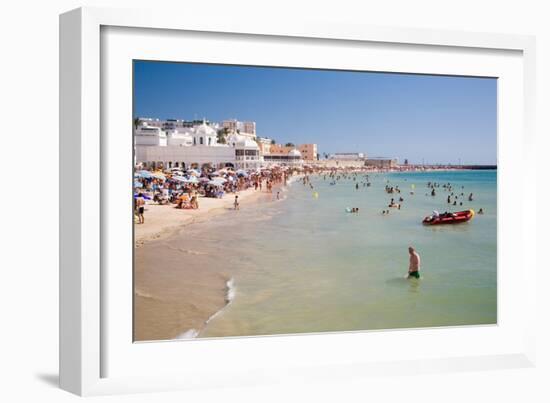 People on Beach in Spain-Felipe Rodriguez-Framed Photographic Print