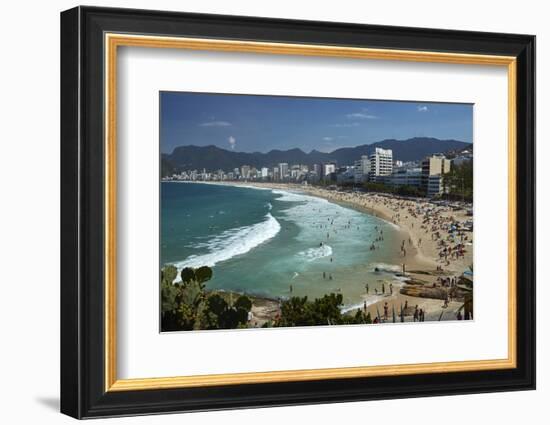 People on Ipanema Beach, Rio de Janeiro, Brazil-David Wall-Framed Photographic Print