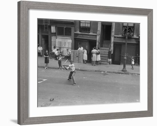 People on the Street in Harlem-null-Framed Photographic Print