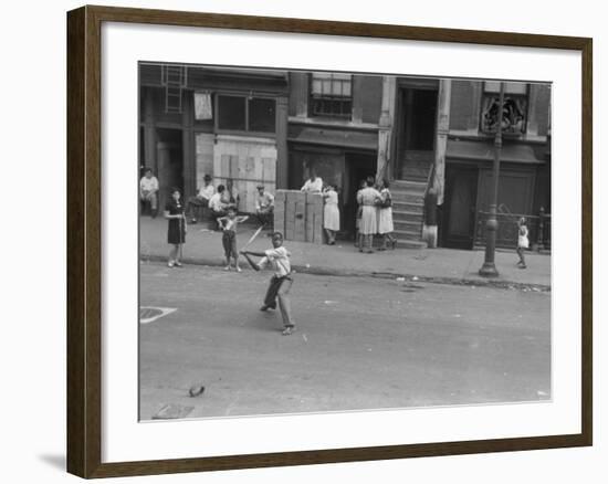 People on the Street in Harlem-null-Framed Photographic Print