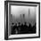 People on Top of a Building Looking Down Into Downtown Misty Smog covering Empire state Building-Eliot Elisofon-Framed Photographic Print