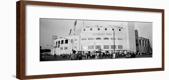 People Outside a Baseball Park, Old Comiskey Park, Chicago, Cook County, Illinois, USA-null-Framed Photographic Print