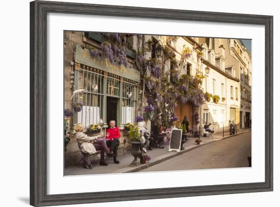 People Outside a Cafe on Ile De La Cite, Paris, France, Europe-Julian Elliott-Framed Photographic Print