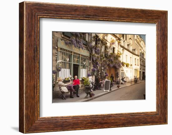 People Outside a Cafe on Ile De La Cite, Paris, France, Europe-Julian Elliott-Framed Photographic Print