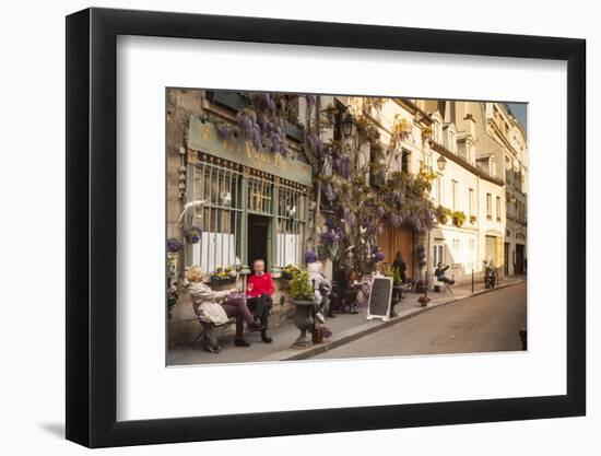 People Outside a Cafe on Ile De La Cite, Paris, France, Europe-Julian Elliott-Framed Photographic Print