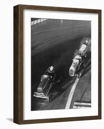 People Participating in the Midget Auto Racing-Ralph Morse-Framed Photographic Print