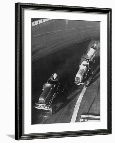 People Participating in the Midget Auto Racing-Ralph Morse-Framed Photographic Print