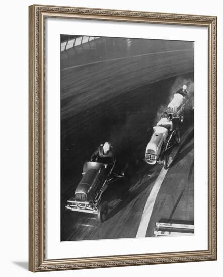 People Participating in the Midget Auto Racing-Ralph Morse-Framed Photographic Print