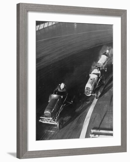 People Participating in the Midget Auto Racing-Ralph Morse-Framed Photographic Print