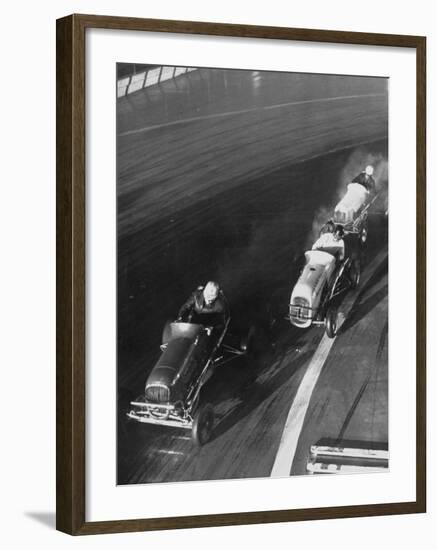 People Participating in the Midget Auto Racing-Ralph Morse-Framed Photographic Print