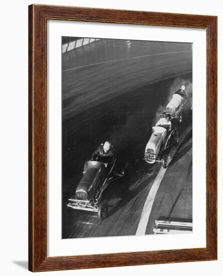 People Participating in the Midget Auto Racing-Ralph Morse-Framed Photographic Print