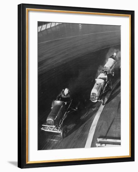 People Participating in the Midget Auto Racing-Ralph Morse-Framed Photographic Print