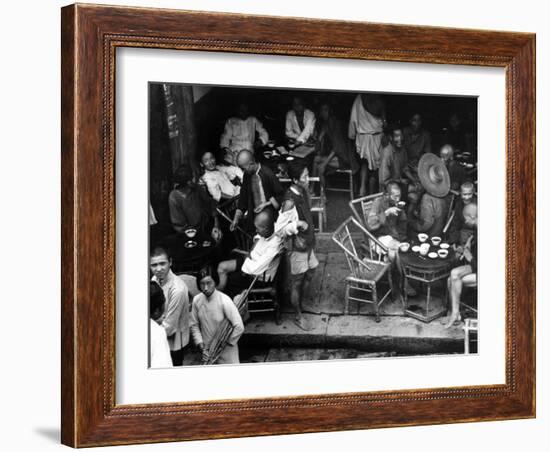 People Patronizing a Tea Shop on Market Day-Carl Mydans-Framed Photographic Print