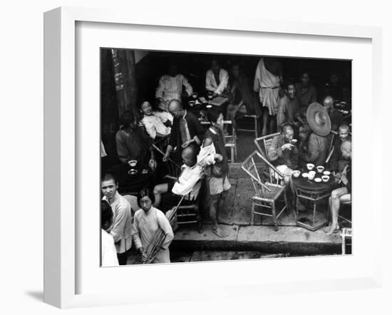 People Patronizing a Tea Shop on Market Day-Carl Mydans-Framed Photographic Print