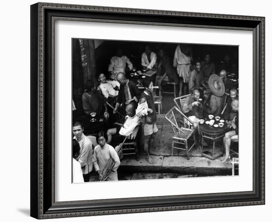 People Patronizing a Tea Shop on Market Day-Carl Mydans-Framed Photographic Print