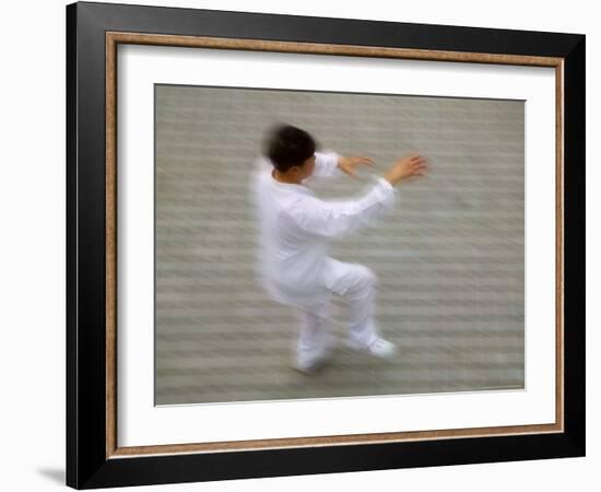 People Practice Taichi, China-Keren Su-Framed Photographic Print