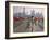 People Practicing Taiji and Pudong Skyline, Shanghai, China-Keren Su-Framed Photographic Print