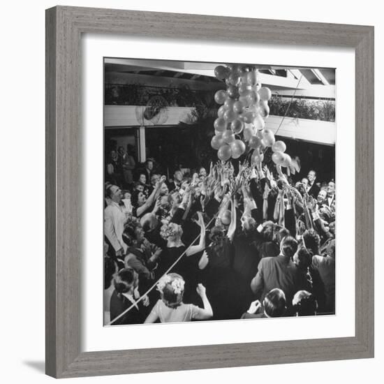 People Reaching For the Balloons at the Palm Beach Party-Herbert Gehr-Framed Photographic Print