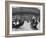 People Riding in Gondolas on the Grand Canal Near the Academia Bridge-Dmitri Kessel-Framed Photographic Print