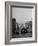 People Riding on Dual Cable Cars, with Bay Bridge Sitting in Background-Charles E^ Steinheimer-Framed Photographic Print