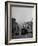 People Riding on Dual Cable Cars, with Bay Bridge Sitting in Background-Charles E^ Steinheimer-Framed Photographic Print