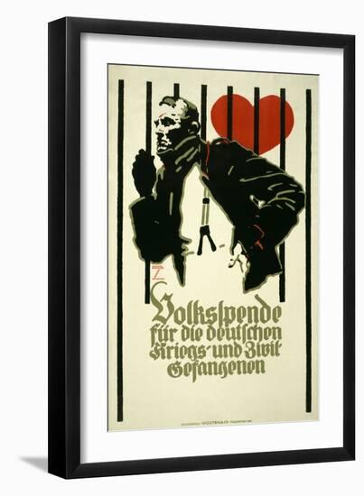 People's Fund for German War and Civil Prisoners-Ludwig Hohlwein-Framed Art Print