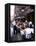 People Sitting at an Outdoor Restaurant, Little Italy, Manhattan, New York State-Yadid Levy-Framed Premier Image Canvas