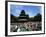 People Sitting at the Chinese Tower Beer Garden in the Englischer Garten, Munich, Bavaria, Germany-Yadid Levy-Framed Photographic Print