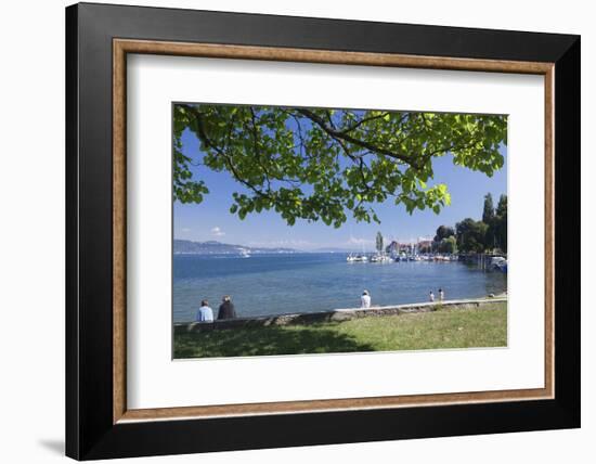 People Sitting at the Lakeshore-Markus Lange-Framed Photographic Print