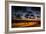 People Sitting on a Wall in Salvador at Dusk-Alex Saberi-Framed Photographic Print