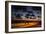 People Sitting on a Wall in Salvador at Dusk-Alex Saberi-Framed Photographic Print