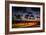 People Sitting on a Wall in Salvador at Dusk-Alex Saberi-Framed Photographic Print