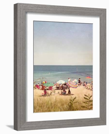 People Sitting on the Beach in Summer-Jillian Melnyk-Framed Photographic Print