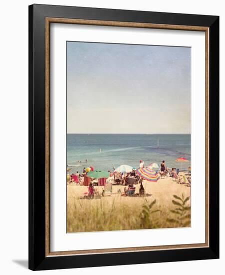 People Sitting on the Beach in Summer-Jillian Melnyk-Framed Photographic Print