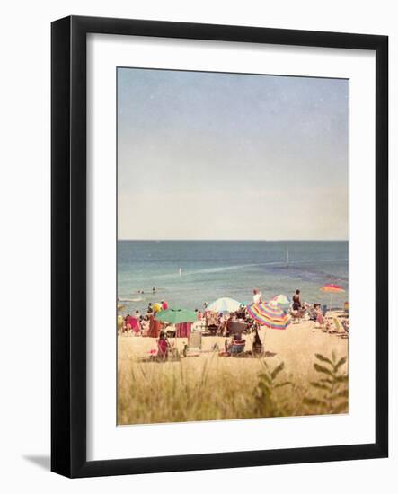 People Sitting on the Beach in Summer-Jillian Melnyk-Framed Photographic Print