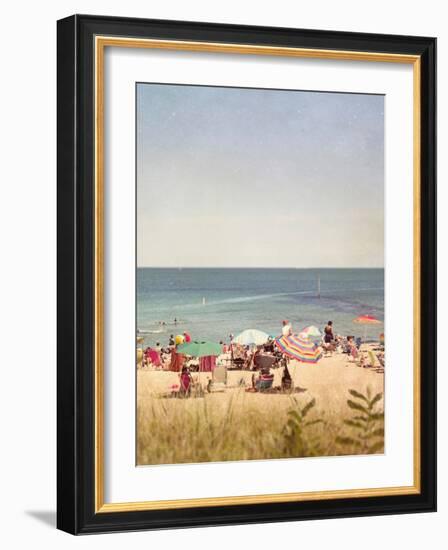 People Sitting on the Beach in Summer-Jillian Melnyk-Framed Photographic Print