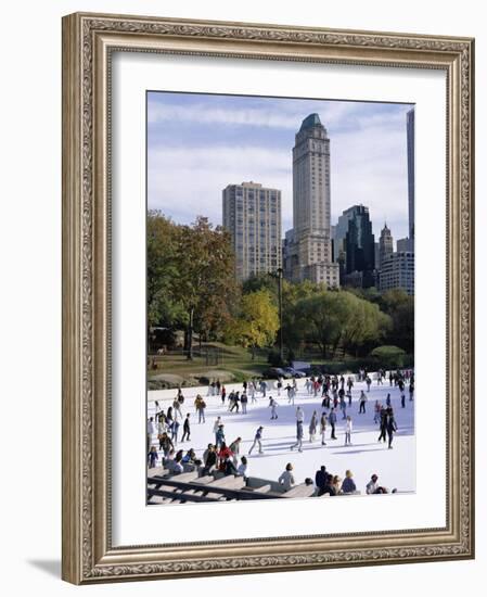 People Skating in Central Park, Manhattan, New York City, New York, USA-Peter Scholey-Framed Photographic Print