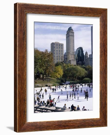 People Skating in Central Park, Manhattan, New York City, New York, USA-Peter Scholey-Framed Photographic Print