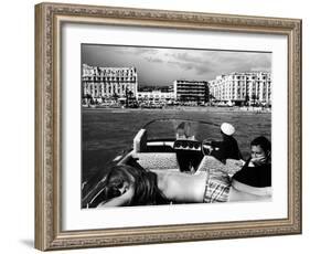 People Sunbathing During the Cannes Film Festival-Paul Schutzer-Framed Photographic Print