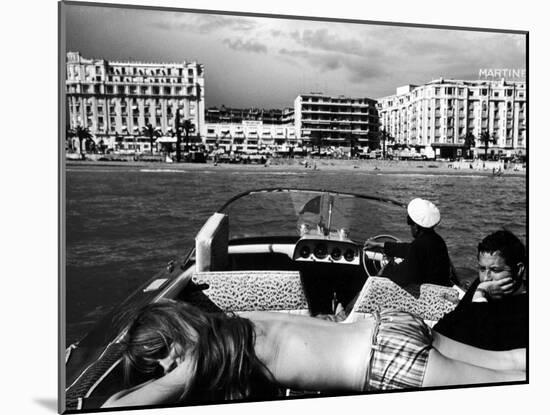People Sunbathing During the Cannes Film Festival-Paul Schutzer-Mounted Photographic Print