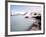 People Swim in the Blue Lagoon Spa in Grindavik, Iceland-null-Framed Photographic Print