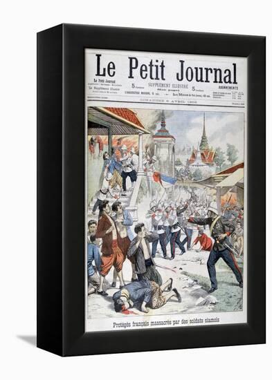 People under French Protection Massacred by Siamese Soldiers, Siam, 1903-null-Framed Premier Image Canvas