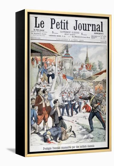 People under French Protection Massacred by Siamese Soldiers, Siam, 1903-null-Framed Premier Image Canvas