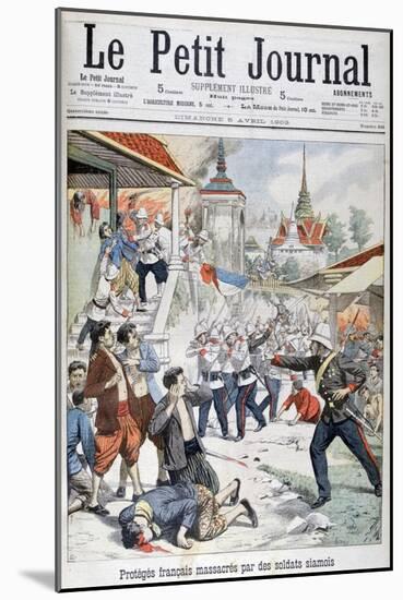 People under French Protection Massacred by Siamese Soldiers, Siam, 1903-null-Mounted Giclee Print