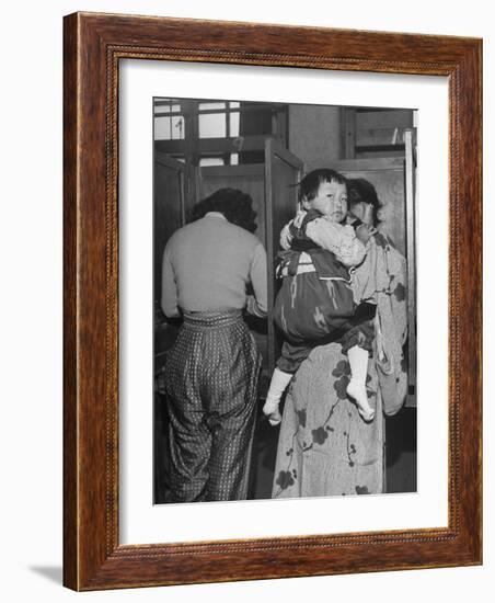People Voting During Japanese Elections-Alfred Eisenstaedt-Framed Photographic Print