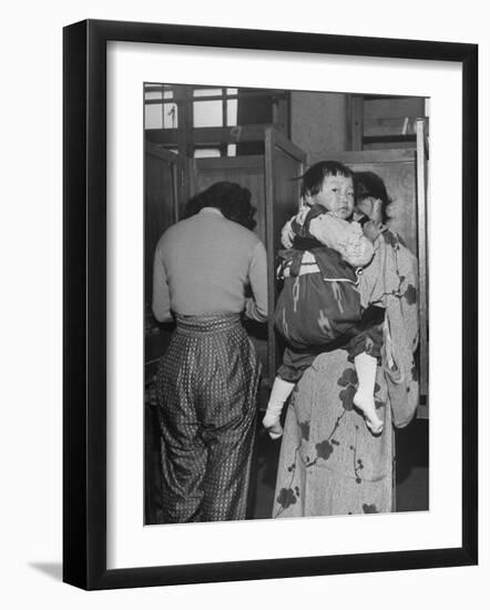 People Voting During Japanese Elections-Alfred Eisenstaedt-Framed Photographic Print