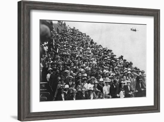 People Waiting to Go on a Boat Trip, Bournemouth Pier, August 1921-null-Framed Giclee Print