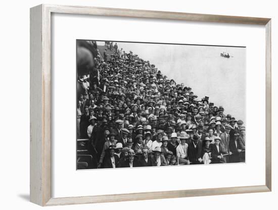 People Waiting to Go on a Boat Trip, Bournemouth Pier, August 1921-null-Framed Giclee Print