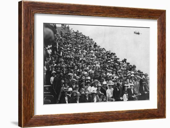 People Waiting to Go on a Boat Trip, Bournemouth Pier, August 1921-null-Framed Giclee Print