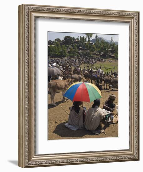 People Walk for Days to Trade in This Famous Weekly Market, Ethiopia-Gavin Hellier-Framed Photographic Print